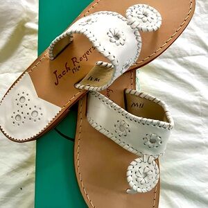 Jack Rogers Palm Beach Flat 11W White